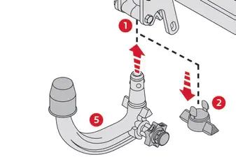 Citroen C4. Engate de reboque com bola de reboque de fácil desmontagem